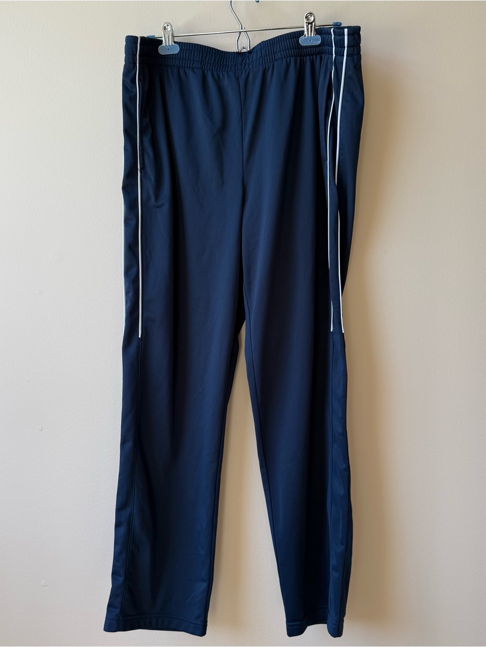 Tek Gear Sweatpants Men’s XL Navy with White Stripes Gym Running Athletic